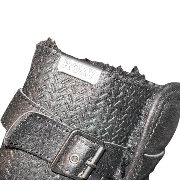 Roxy Black Moto Boots with Buckle - Picture 5 of 6